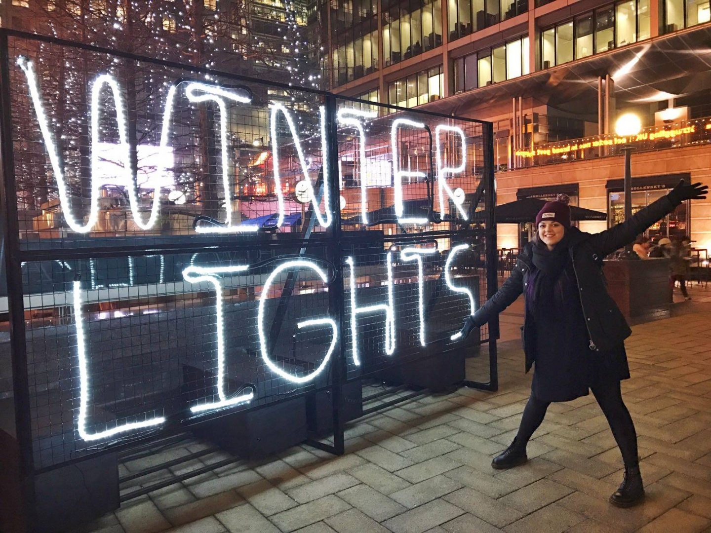 Winter Lights Illuminations Canary Wharf