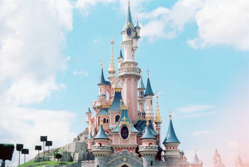 Disneyland Paris France Castle Princess Blue Sky 