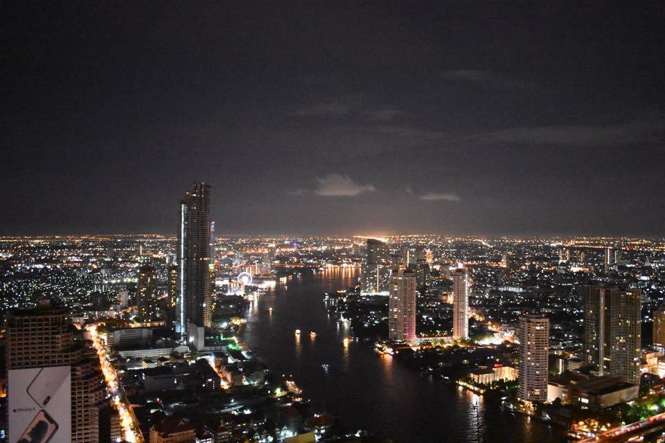 Bangkok Thailand at night rooftops