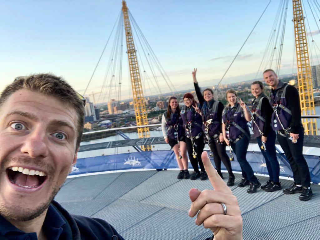 Up At The O2 Climbing Over The Millenial Dome